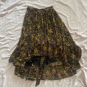 Scotch & Soda Leopard Print Wrap Skirt | Size S | NWT
